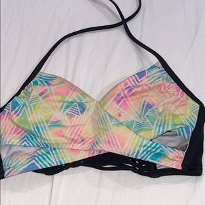 Colorful Bathing Suit Cross Top